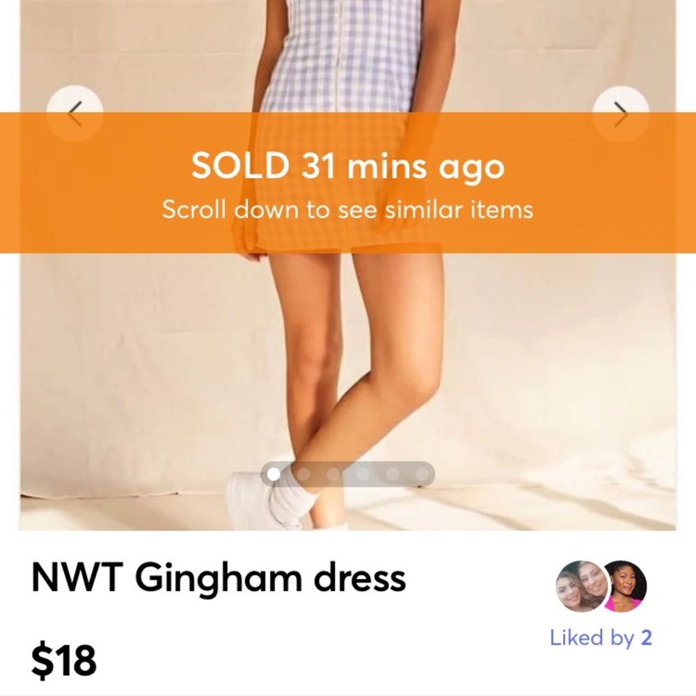 SOLD-Gingham zip dress